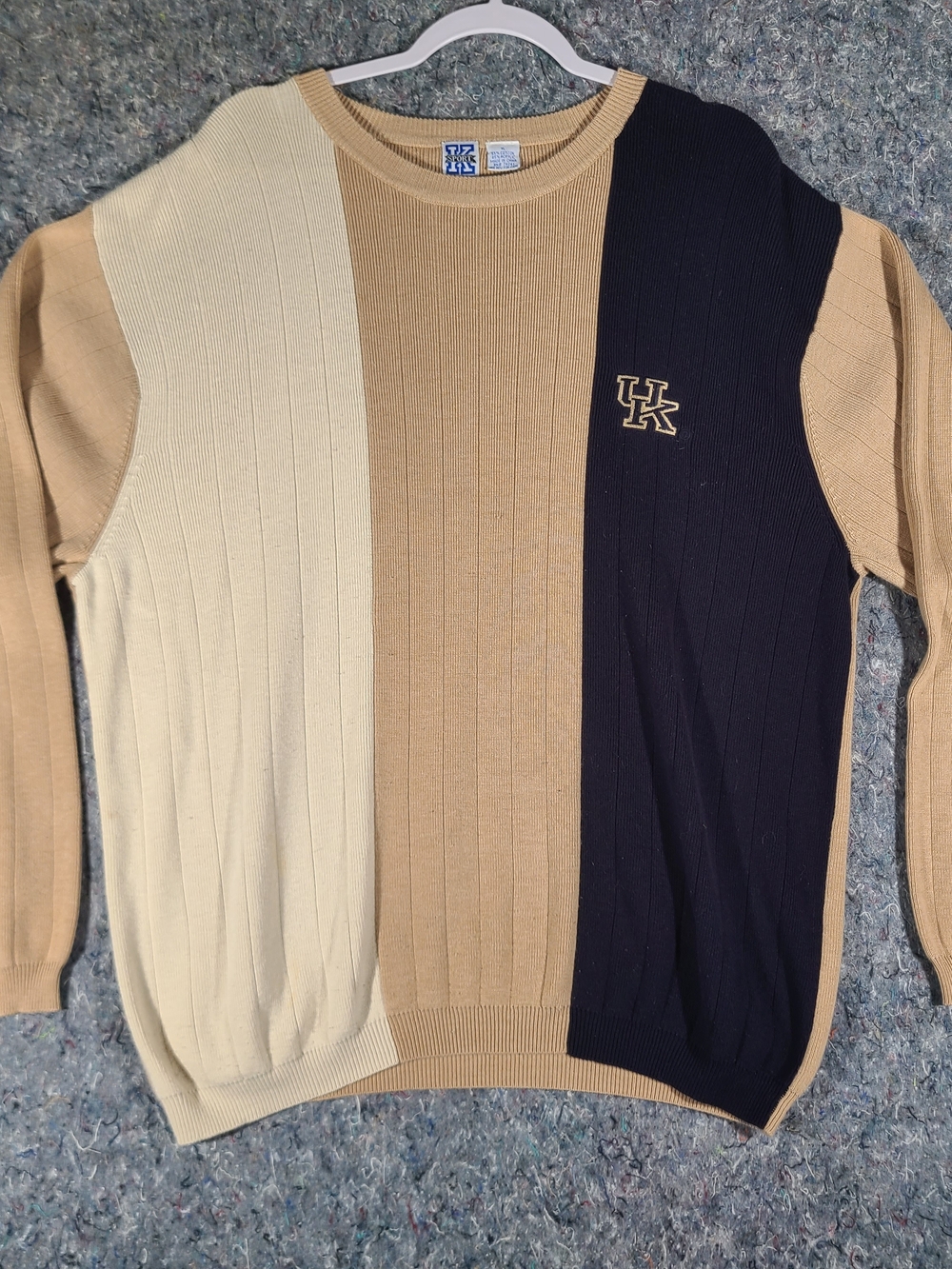 Vintage Kentucky Wildcats K Sport Color Block Sweater Men's XL